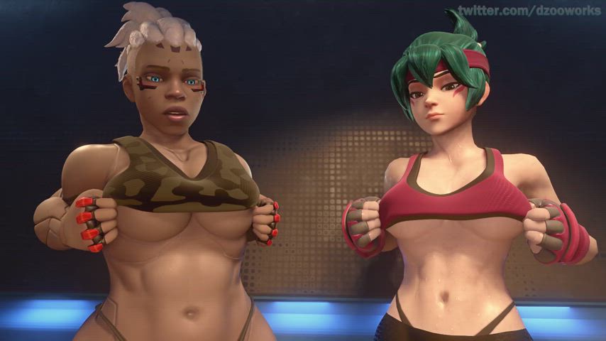 Sojourn and Kiriko - "Booba Drop" (dzooworks) [Overwatch] - free porn video