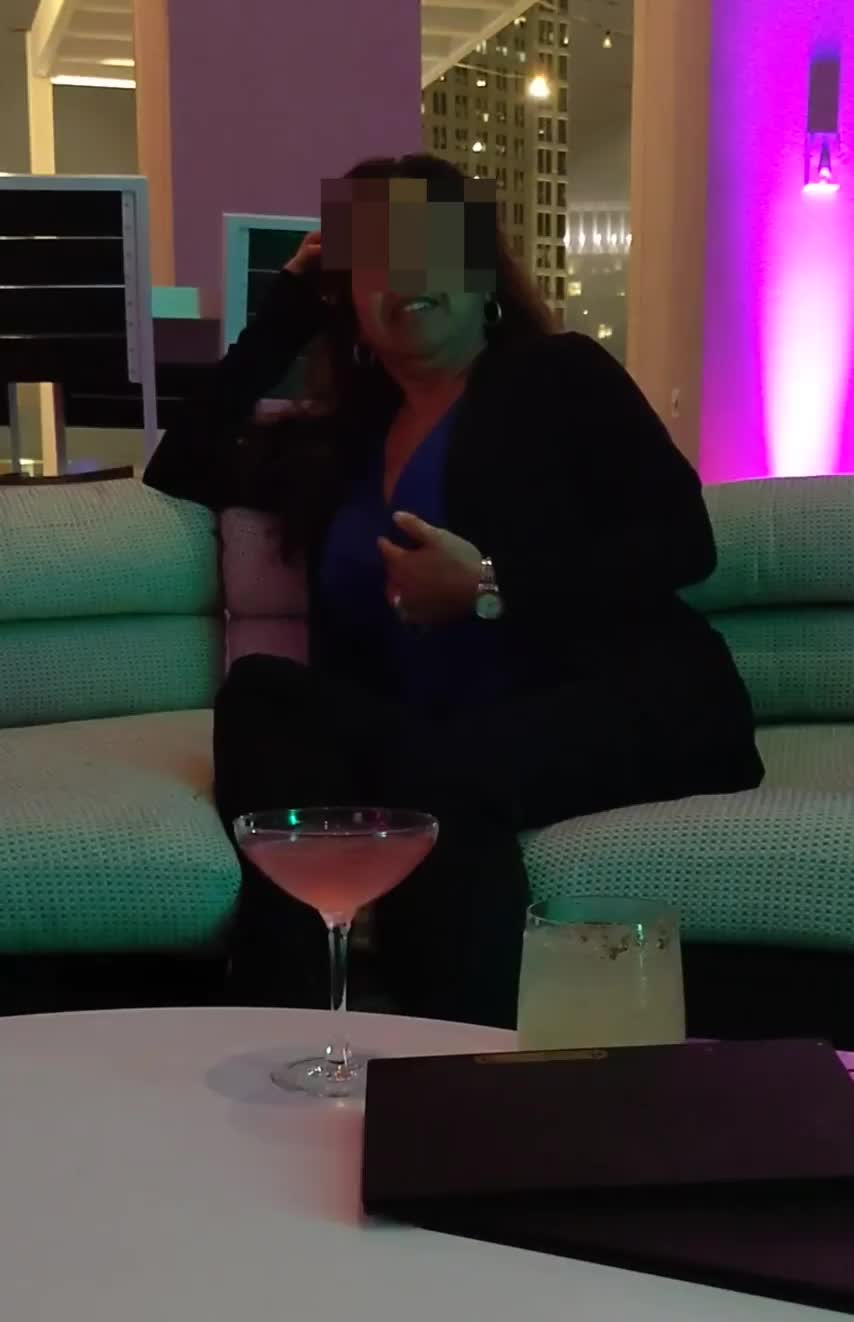 A few drinks and I start flashing my titties in public - free porn video