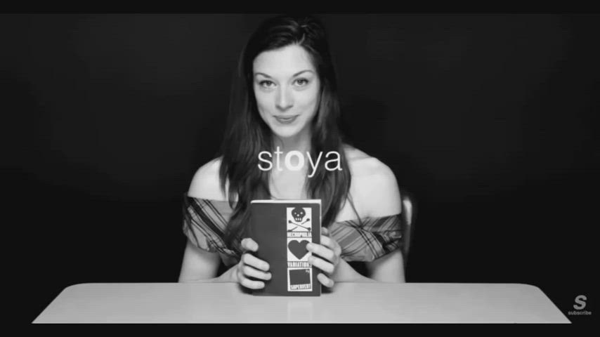 Stoya (reading whilst a hidden female assistant uses a vibrator on her under the table) for Hysterical Literature. I highly recommend clicking on the redgifs link for sound. 2012 - free porn video