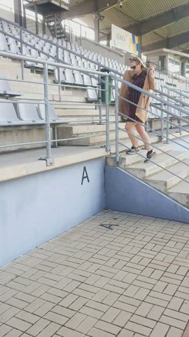 And there's a goal! The stands are cheering, and the stadium surveillance operators certainly are. Heh [GIF] - free porn video