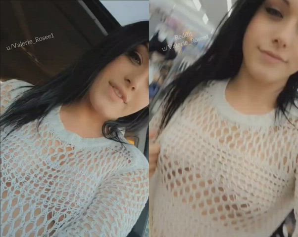 Got a lot of looks while shopping 😜 - free porn video