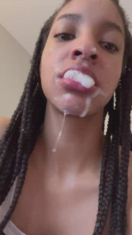 Cum In Mouth Cumshot Ebony Petite - free porn video