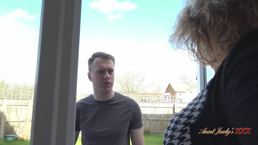 Son spying on the neighbor lady doing some topless sun tanning by YouPerv - free porn video