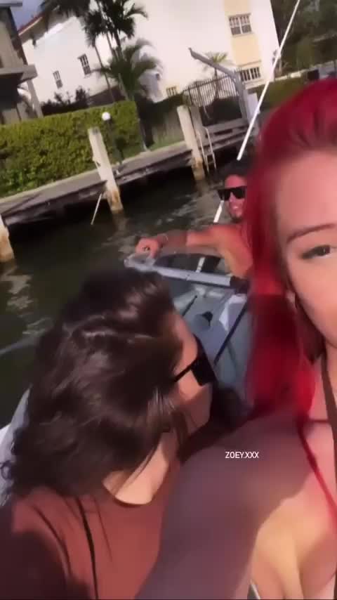 An entire yacht full of people caught me flashing - free porn video