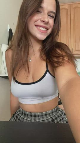 I would love to have something else drip out of my mouth onto my tits haha can you help me with that - free porn video