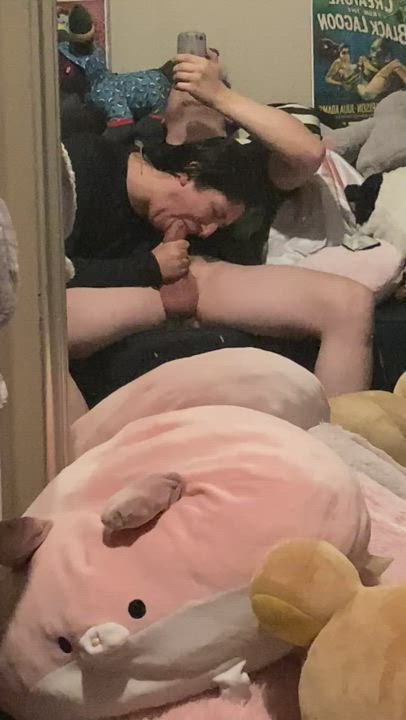 I love making her stuffies watch her try and take it all - free porn video