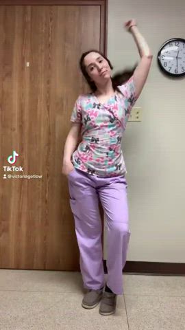 Nurse slut fucks her ass on TikTok - free porn video