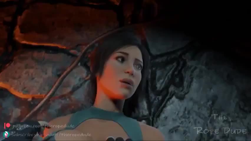 Tifa Lockhart toying with Lara Croft (TheRopeDude) [Final Fantasy, Tomb Raider] - free porn video