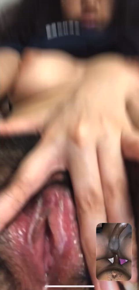 Wet brown girl gooning with BBC friends - free porn video