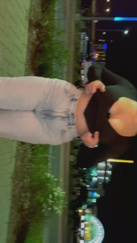 Public Flashing outside the club👀 - free porn video