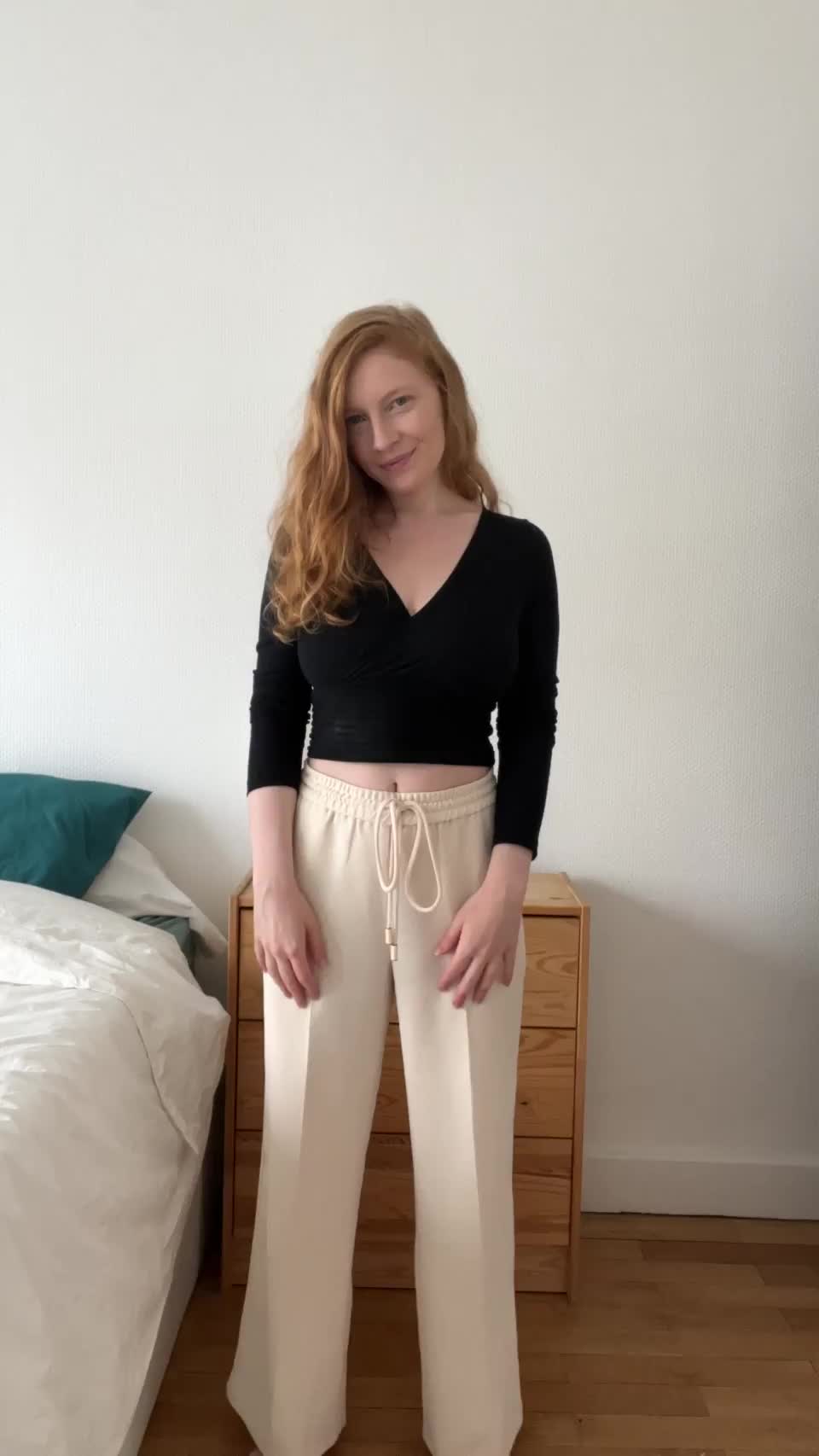 This is what happens when mother nature gives triple D's to a 5'2 redhead - free porn video