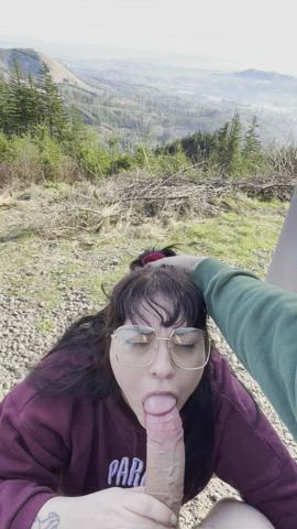 pull over anywhere and ill show you what my throat is for<3 - free porn video