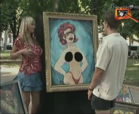 This Painting Is Missing Some Boobs! - free porn video