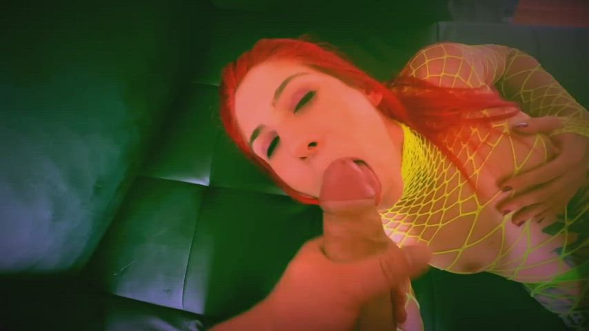 Strong cumshot in my face and mouth (+slowmotion) - free porn video