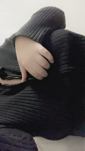 Love how my huge milkers pop out of my zipper, goon and cum for them 🥰 - free porn video
