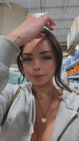 West coast girl’s first time in a Publix! [GIF] - free porn video