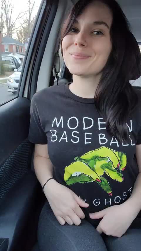 My tits love riding shotgun [GIF] - free porn video