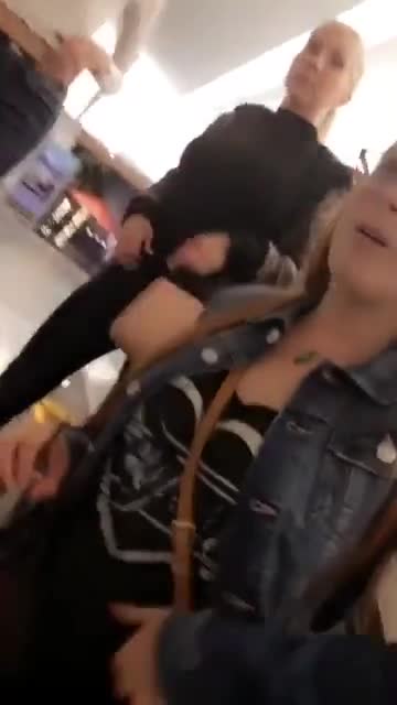 Tit Flashing in The Centre - free porn video