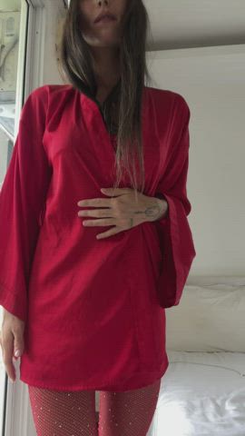 I've got the perfect see thru outfit for santa - free porn video