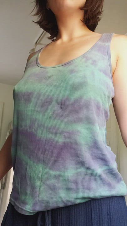 I never wear a bra, so my titties are always ready to be played with 😏 Careful, they're addictive [oc] - free porn video