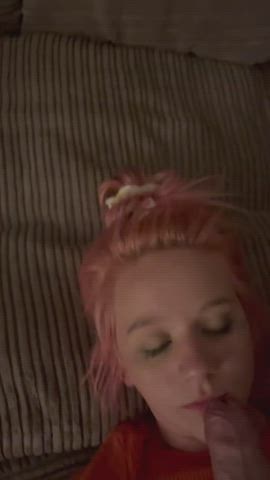 Pinned me down made me suck then covered my face (f) - free porn video