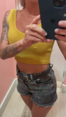Would it give you a boner to watch me in the changing room? - free porn video