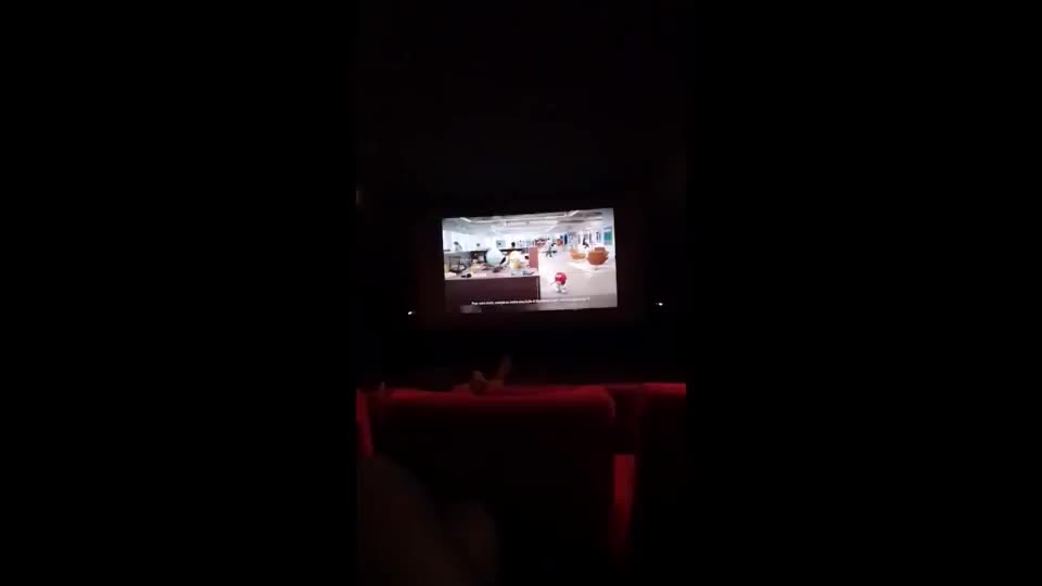 Dual Blowjob In The Cinema - free porn video