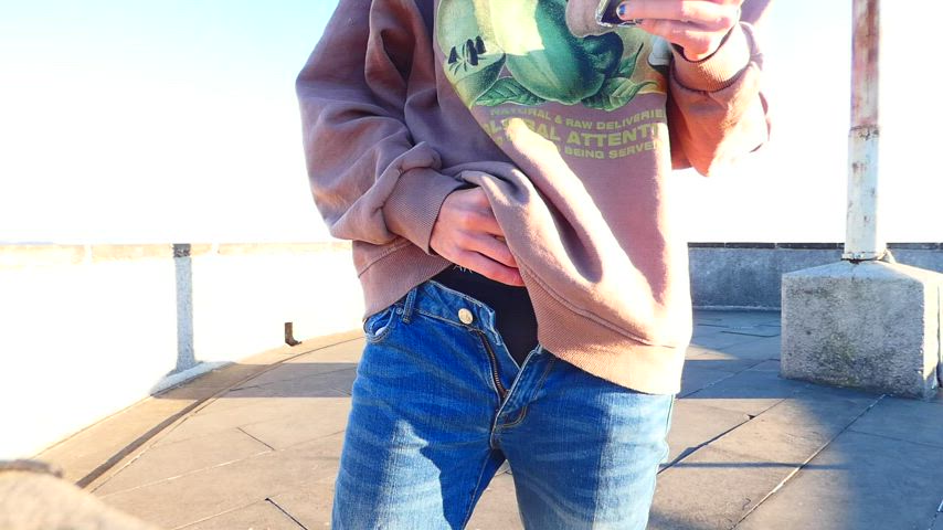 was caught edging in public ;/ - free porn video