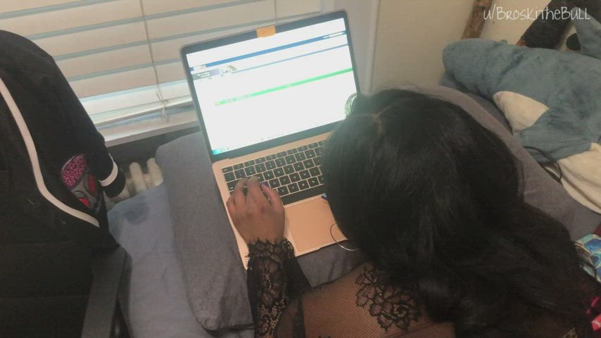 Finishing her homework while I finish inside her￼ - free porn video