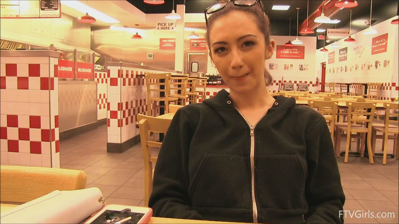 Embarrassed after showing her booty at In-N-Out Burger! - free porn video