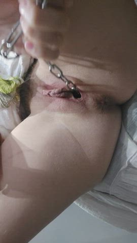 Tugging at that stuffed pussy on the bus 😈 - free porn video
