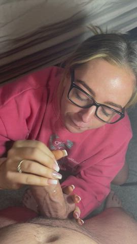 All over my glasses and face again - I just love doing it - free porn video