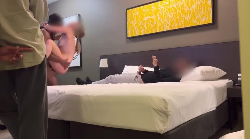 Hubby and his friend got the best view as I was absolutely railed by my fav BBC - free porn video