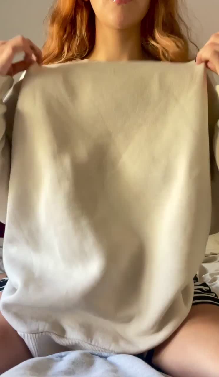 Let me show you my tits before you breed me - free porn video