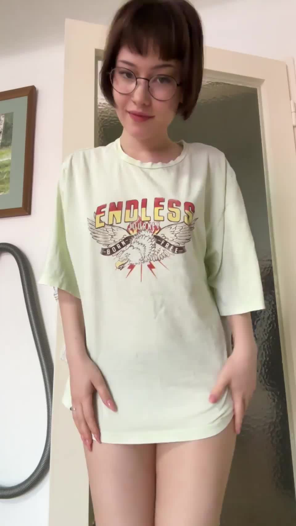 In the morning I will steal your shirt <3 - free porn video