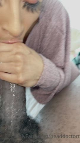 Arab BBC Blowjob Eye Contact Interracial - free porn video
