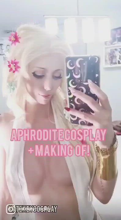 Can humans beat the gods? Aphrodite cosplay (Kate Key) [Record of Ragnarok] - free porn video