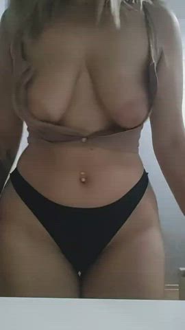 I love squeezing my stacked 33yo boobs - free porn video