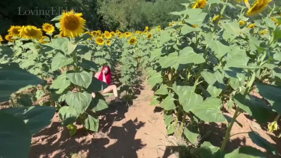 oops! You caught me jerking off in the flower field, now you must fuck me right here 😋 [GIF] [M] - free porn video