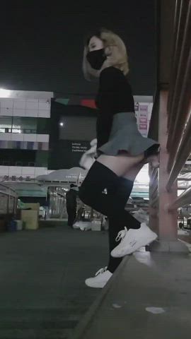 Does anyone know who is this asian exhibitionist? - free porn video