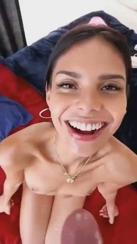 Lots of Cum on her Beautiful Face - free porn video