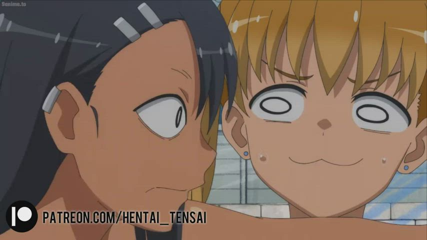 Nagatoro, Gamo and Yoshi teasing Senpai at the beach (hentai_tensai) [Don't Toy With Me, Miss Nagatoro] - free porn video
