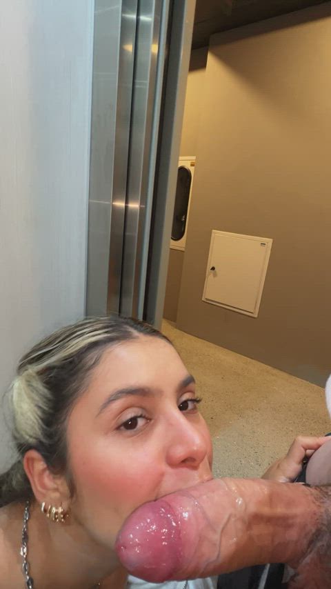 Trying to make you cum before we hit the top floor of this elevator - free porn video