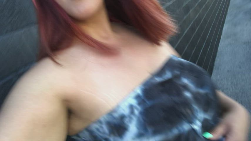 Public flash and bounce <3 I wonder how many people noticed... - free porn video