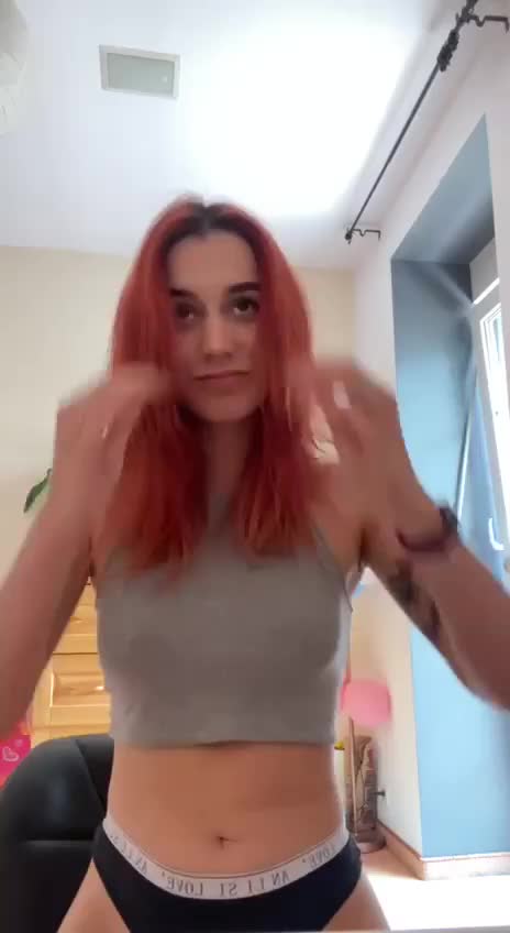 be honest, would you fuck a redhead with tiny boobs? - free porn video