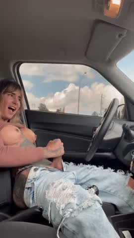 Trans + cum + car 👌😍🔥👅 - free porn video