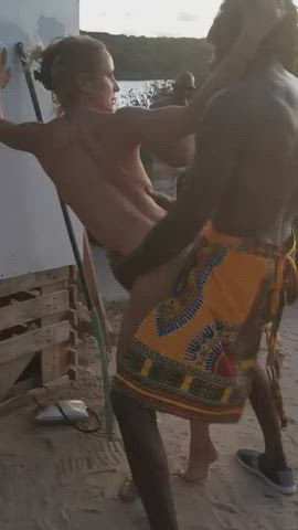 French MILF gets some African treatment - free porn video