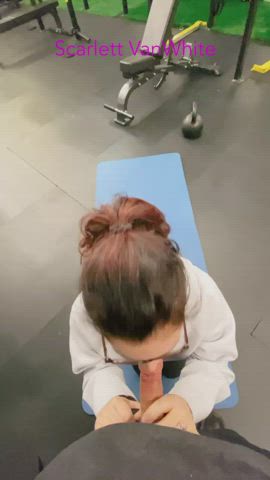 Getting my ass covered in cum at the gym!! - free porn video