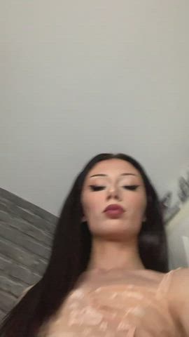 Would you slurp my precum off my girlcock ?🤭🤭 - free porn video