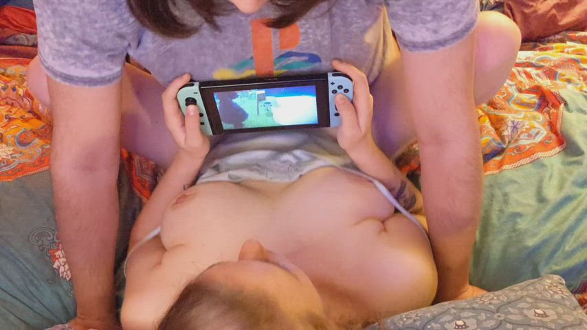 She's really looking forward to the Animal Crossing update! - free porn video